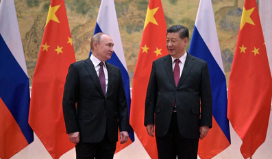 Russian President Vladimir Putin with Chinese President Xi Jinping